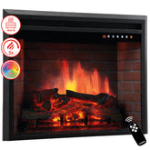 Elektrische haard LUCA - Elektrische inbouwhaard met verwarming, 3D-vlameffect, 12 vlamkleuren, afstandsbediening - 23 inch